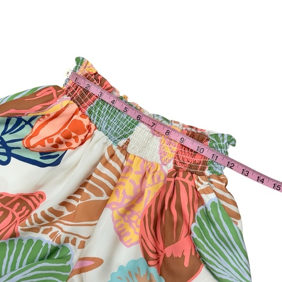 CROSBY by Mollie Burch Camden Flowy Pull On Coordinating Shorts XS Shell Print - Picture 8 of 13